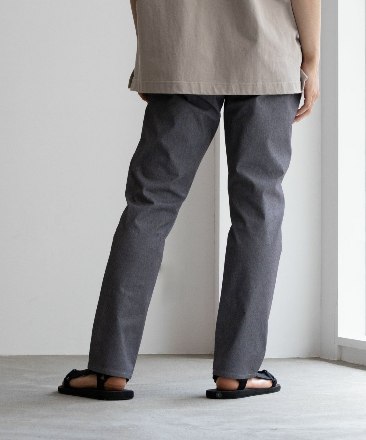 NAVY SARARI 裏メッシュドビーCOOLストレートパンツ メンズ