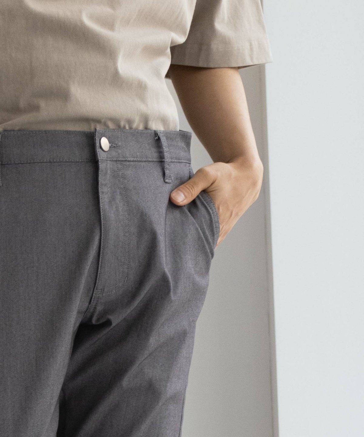 NAVY SARARI 裏メッシュドビーCOOLストレートパンツ メンズ