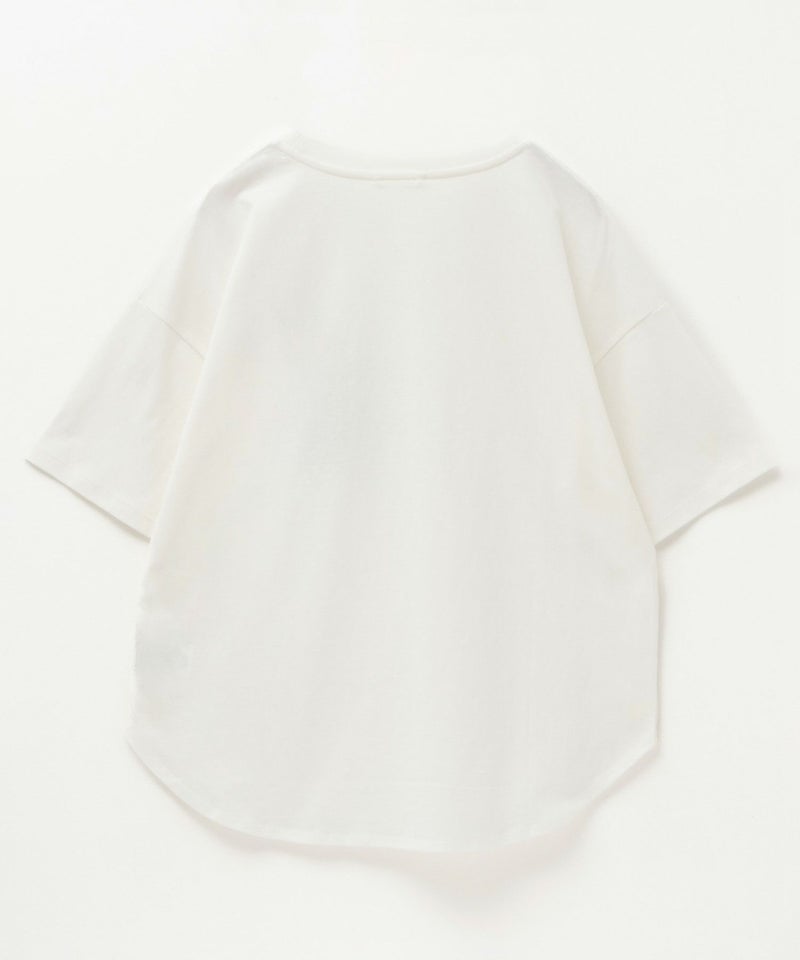 C17  デニムラウンド胸ポケットTシャツ レディース メール便 対応商品商品画像-8