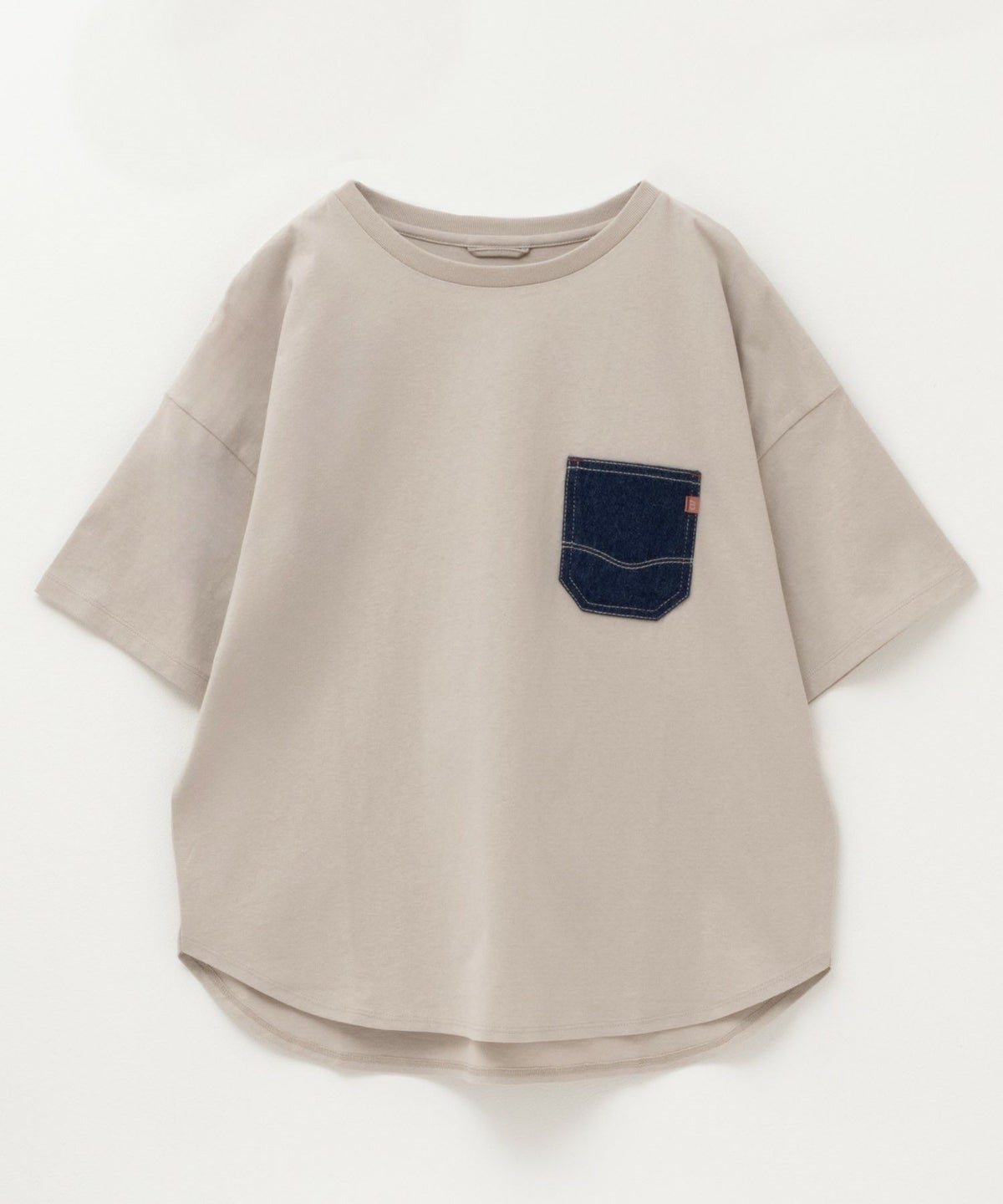 C17 デニムラウンド胸ポケットTシャツ レディース ネコポス 対応商品