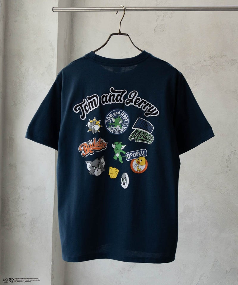 Tom and Jerry バックプリントロゴ刺繍Tシャツ メンズ メール便 対応商品商品画像-7