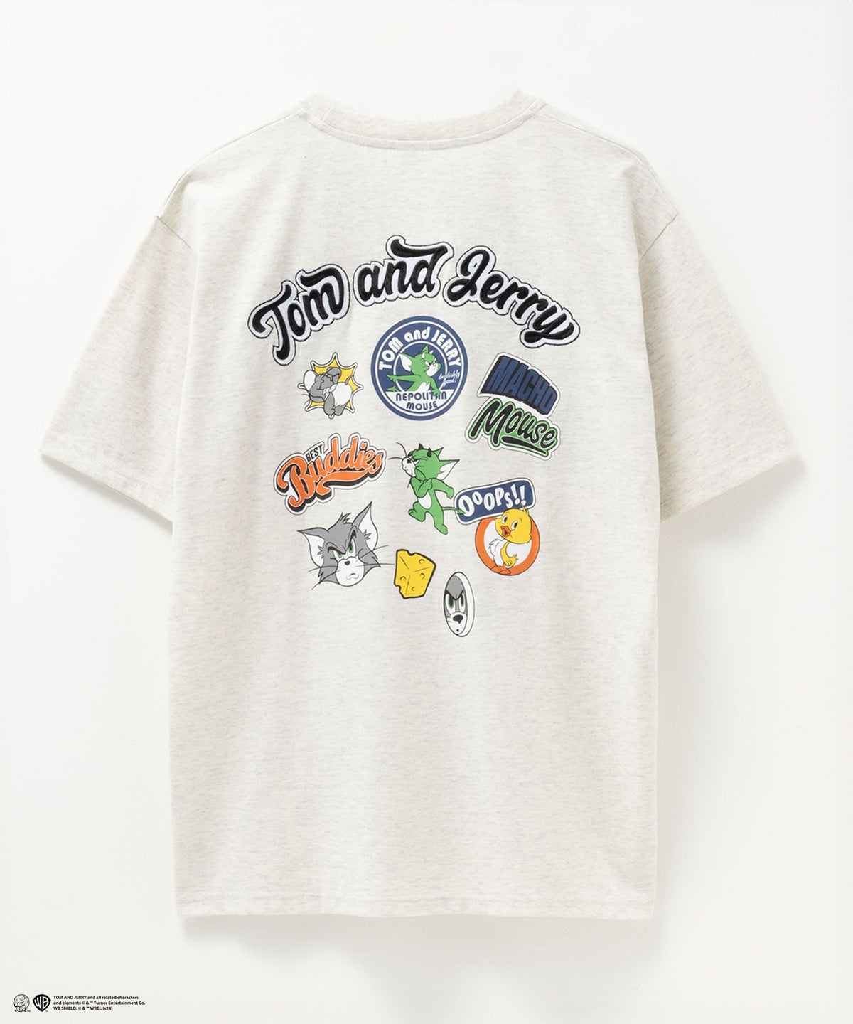 Tom and Jerry バックプリントロゴ刺繍Tシャツ メンズ ネコポス 対応商品