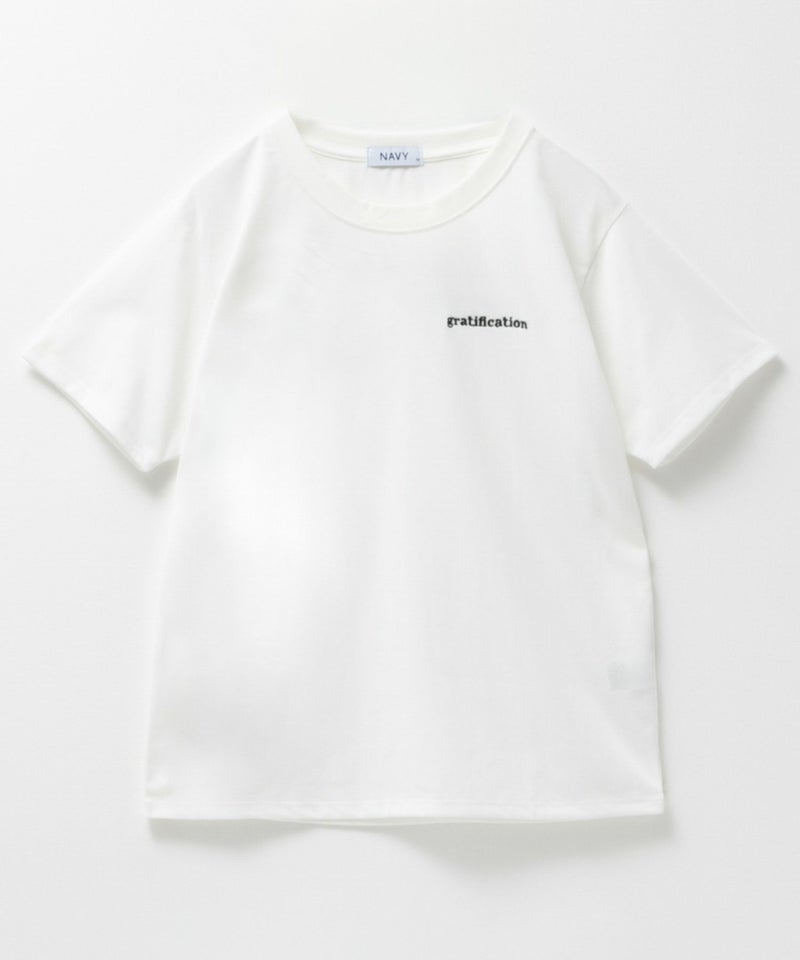 NAVY  刺繍Tシャツ レディース メール便 対応商品商品画像-4