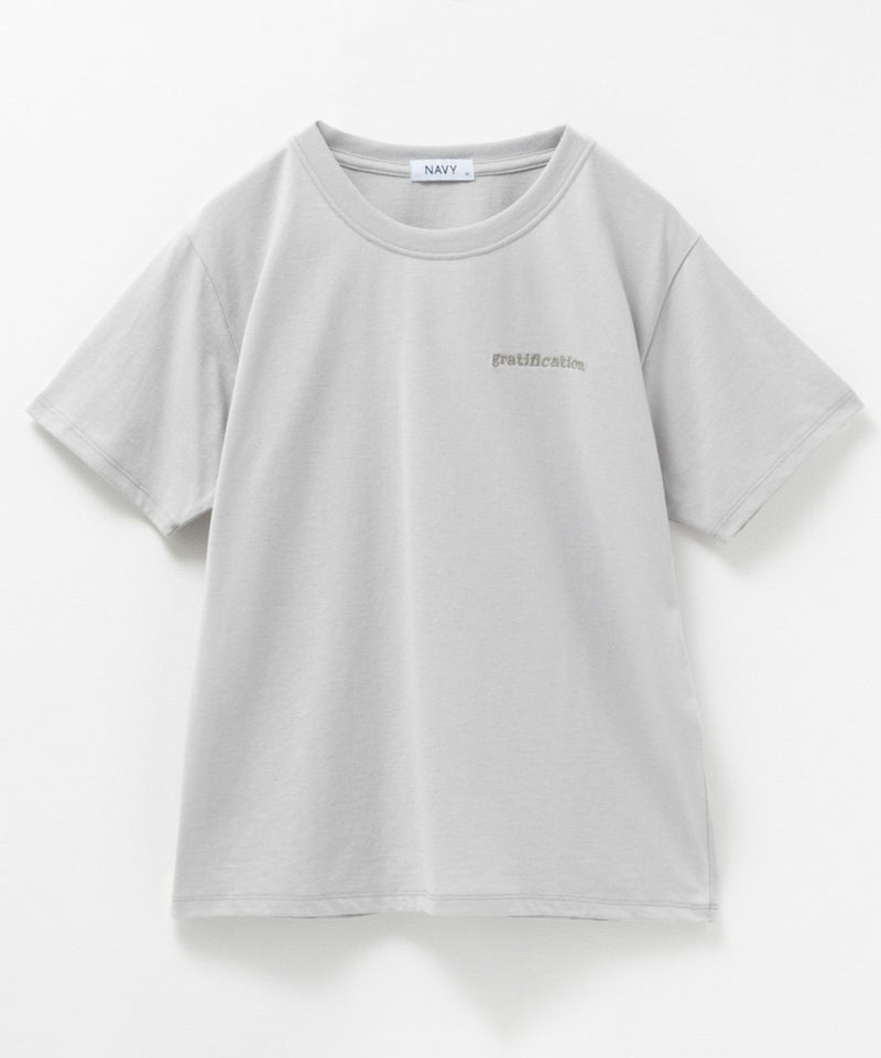 NAVY  刺繍Tシャツ レディース メール便 対応商品商品画像-6