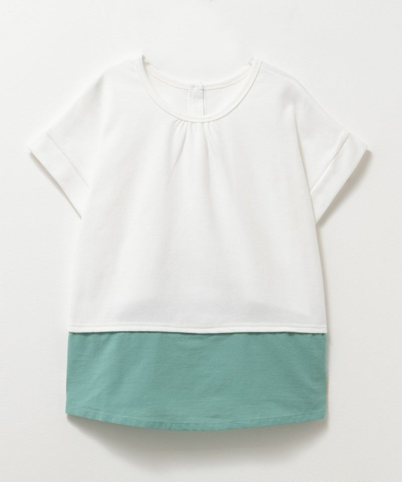 NAVY ポンチ素材 2WAYチュニック キッズ メール便 対応商品商品画像-3