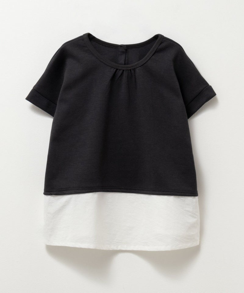 NAVY  ポンチ素材 2WAYチュニック キッズ メール便 対応商品商品画像-5