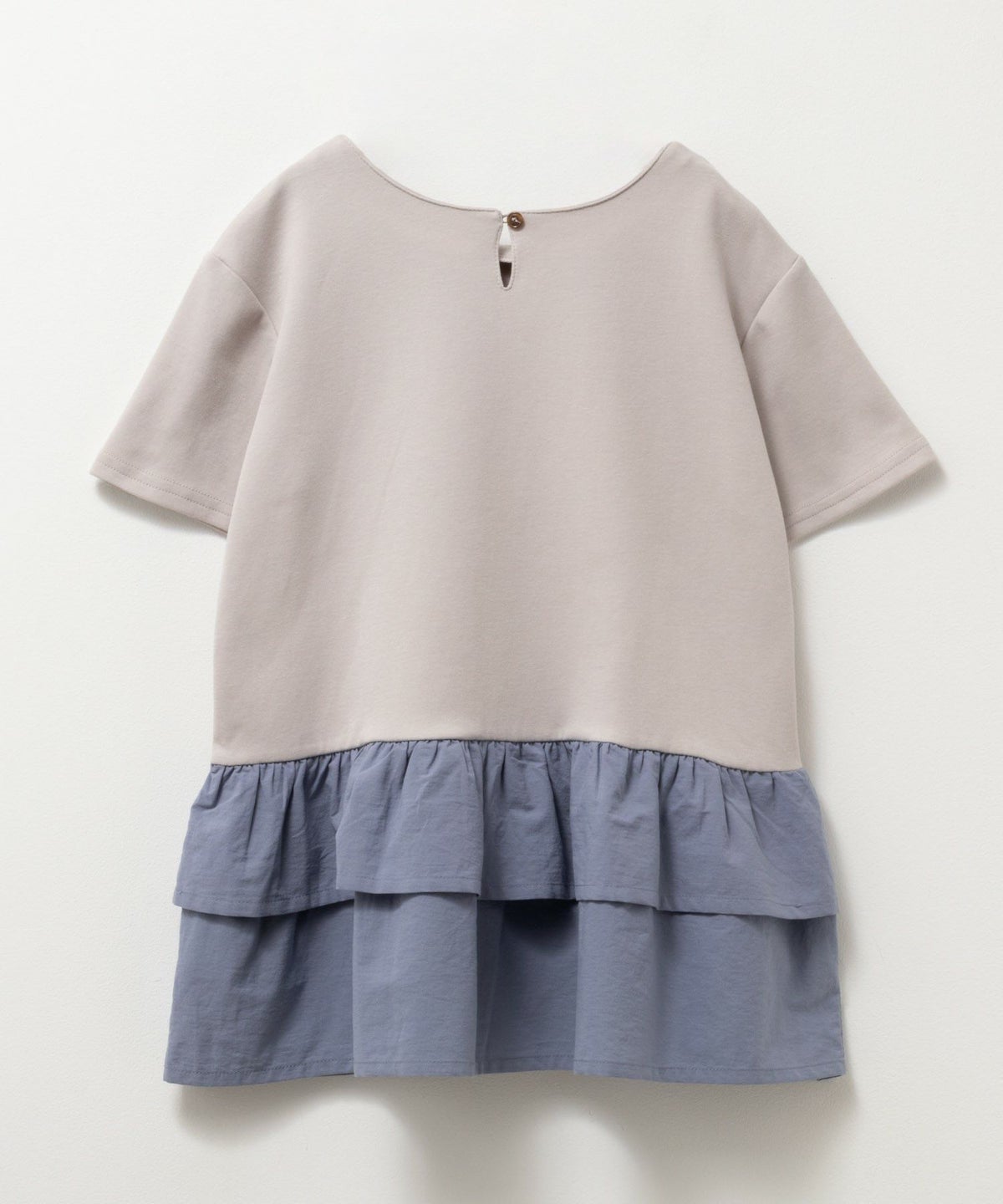 NAVY ポンチ素材 フェイクレイヤードチュニック キッズ ネコポス 対応商品