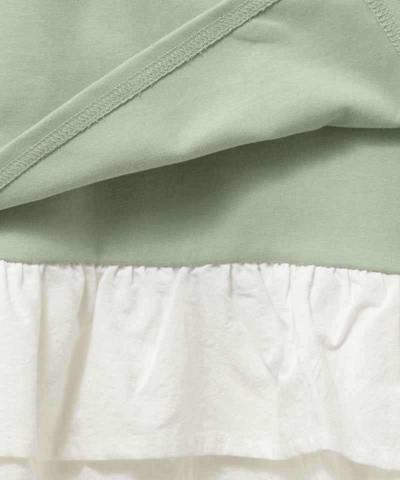 NAVY ポンチ素材 フェイクレイヤードチュニック キッズ メール便 対応商品商品画像-8