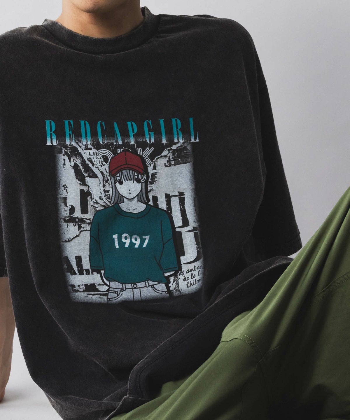 RED CAP GIRL スノーウォッシュ加工Tシャツ メンズ ネコポス 対応商品