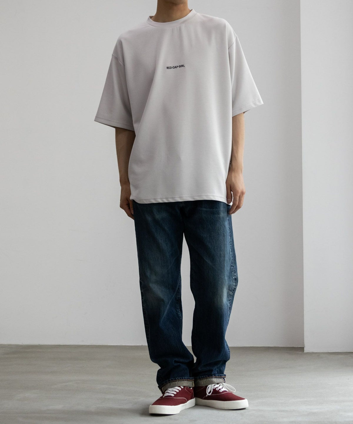 RED CAP GIRL ポンチ素材 バックプリントTシャツ メンズ ネコポス 対応商品