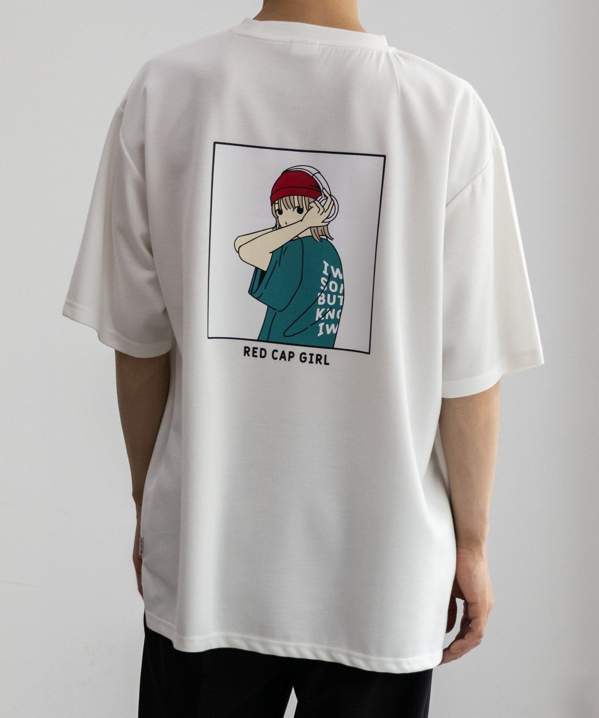 RED CAP GIRL ポンチ素材 バックプリントTシャツ メンズ ネコポス 対応商品