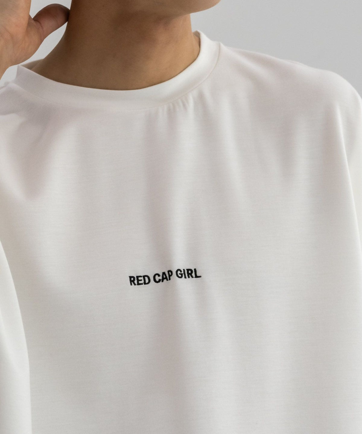 RED CAP GIRL ポンチ素材 バックプリントTシャツ メンズ ネコポス 対応商品