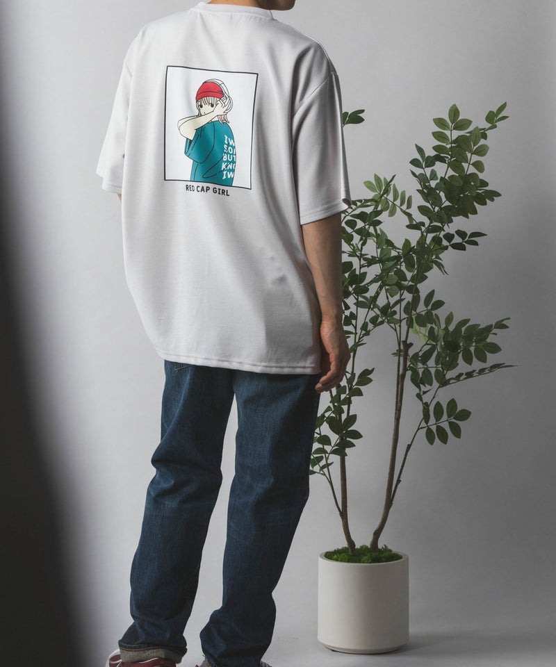 【オンラインストア限定】RED CAP GIRL ポンチ素材 バックプリントTシャツ メンズ メール便 対応商品商品画像-19