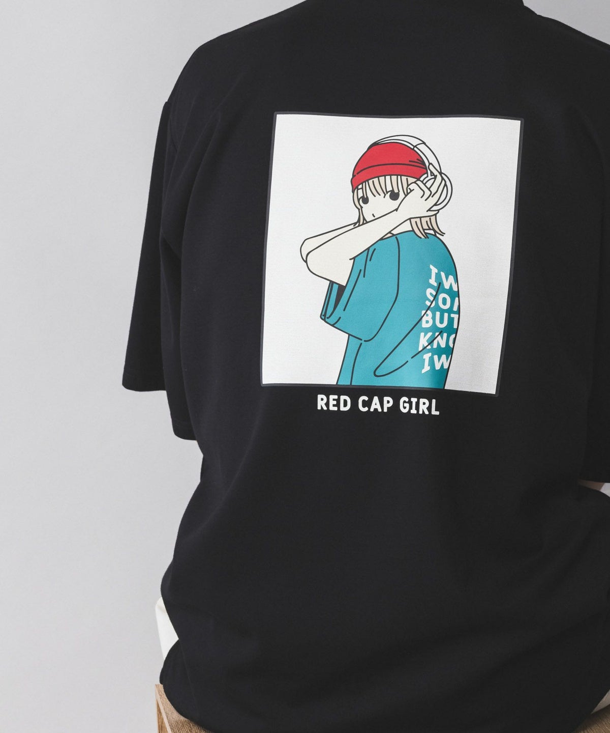 RED CAP GIRL ポンチ素材 バックプリントTシャツ メンズ ネコポス 対応商品