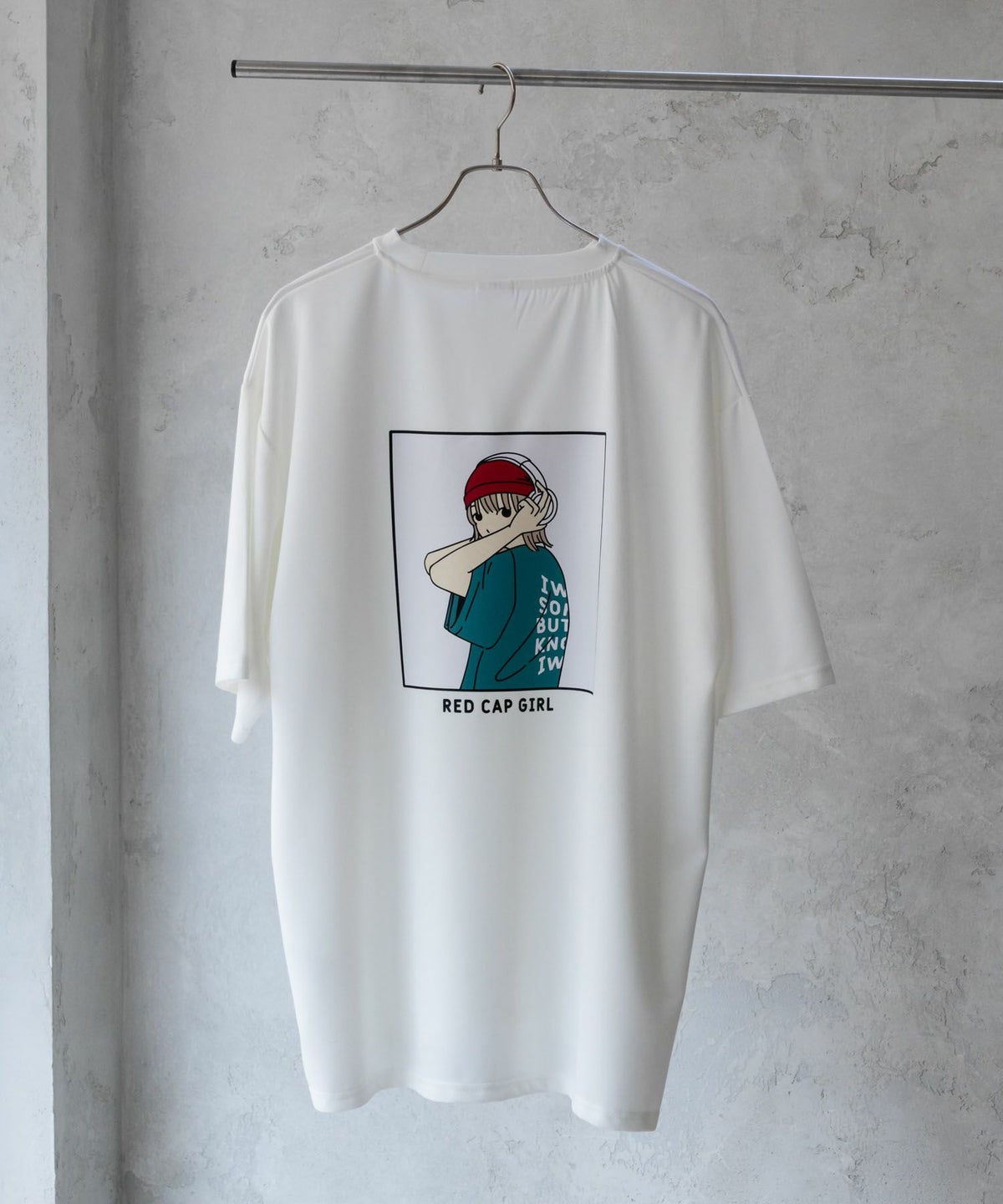 RED CAP GIRL ポンチ素材 バックプリントTシャツ メンズ ネコポス 対応商品