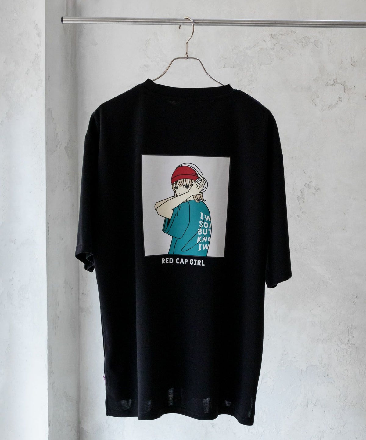 RED CAP GIRL ポンチ素材 バックプリントTシャツ メンズ ネコポス 対応商品