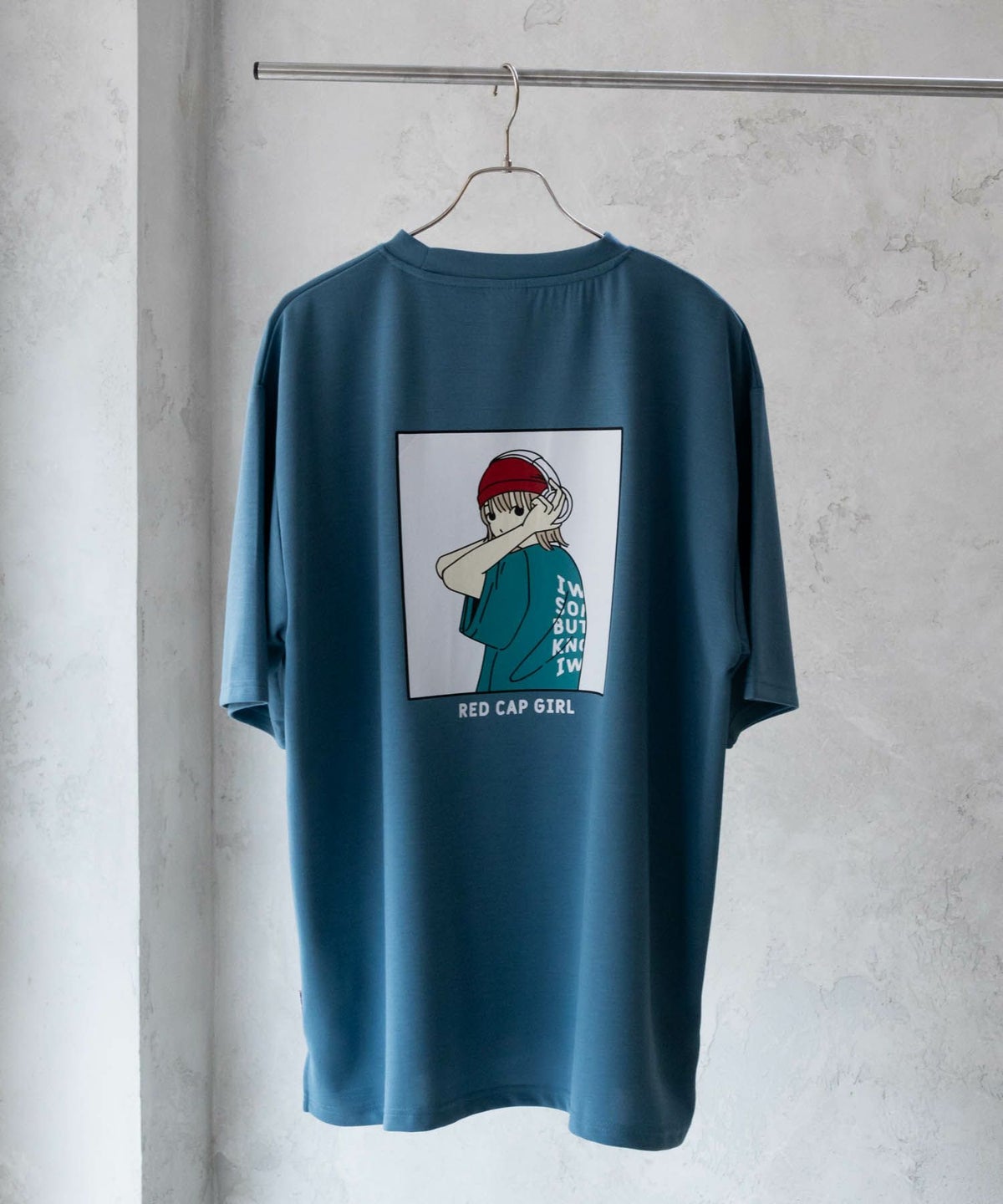 RED CAP GIRL ポンチ素材 バックプリントTシャツ メンズ ネコポス 対応商品