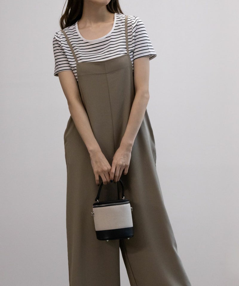 [期間限定価格]NAVY  麻ライクサロペットアンサンブル レディース商品画像-6