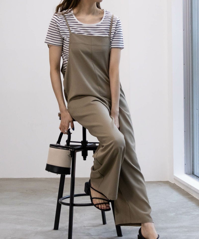 [期間限定価格]NAVY  麻ライクサロペットアンサンブル レディース商品画像-12