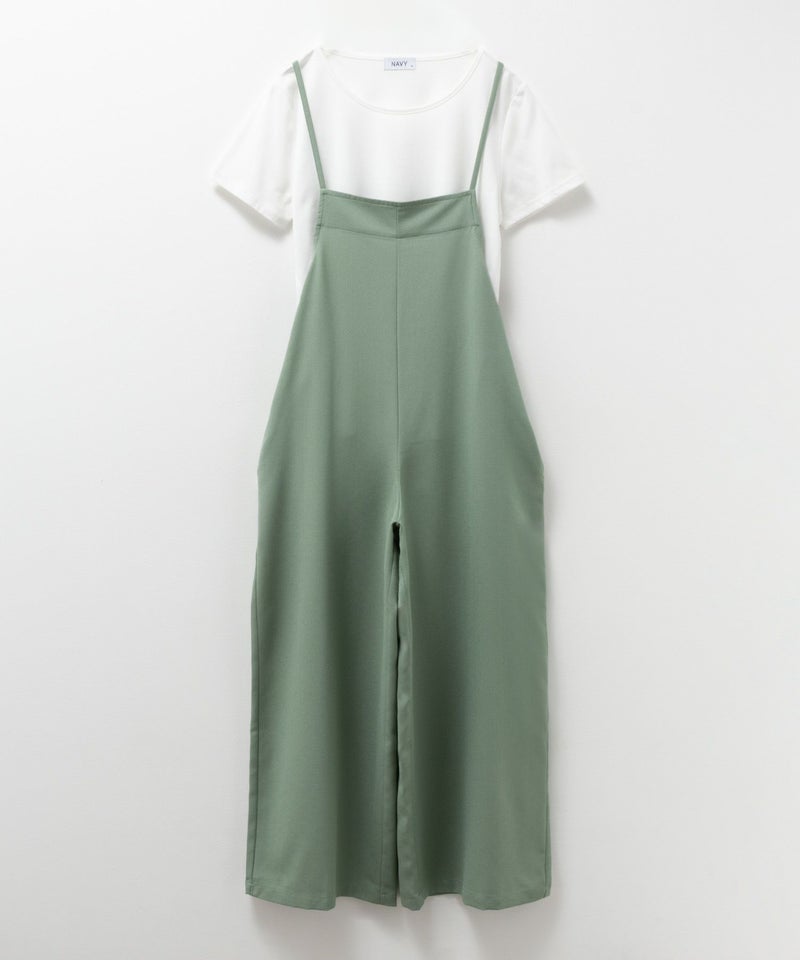 [期間限定価格]NAVY  麻ライクサロペットアンサンブル レディース商品画像-13