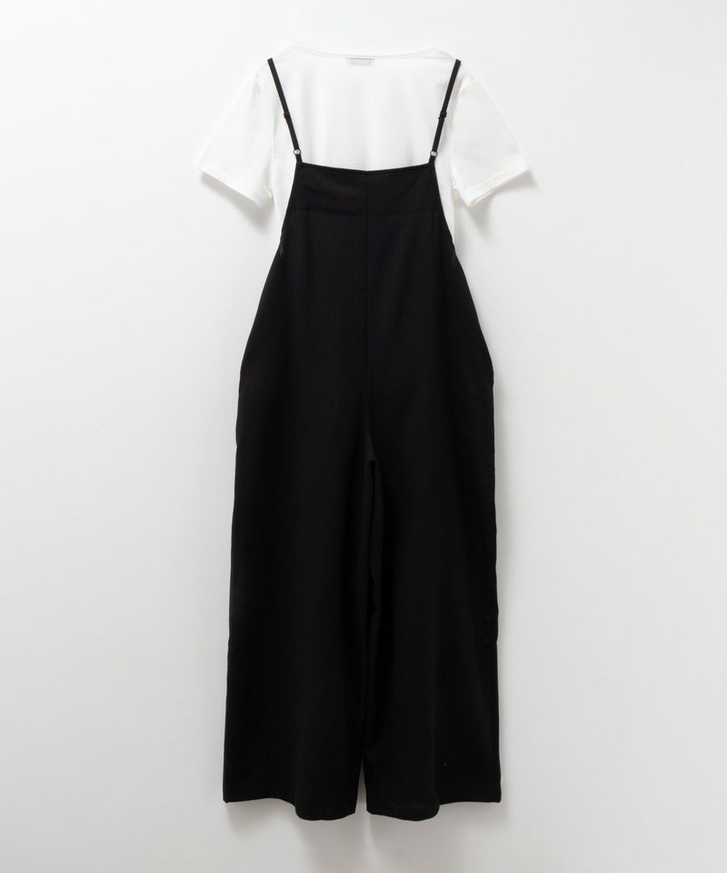 [期間限定価格]NAVY  麻ライクサロペットアンサンブル レディース商品画像-16