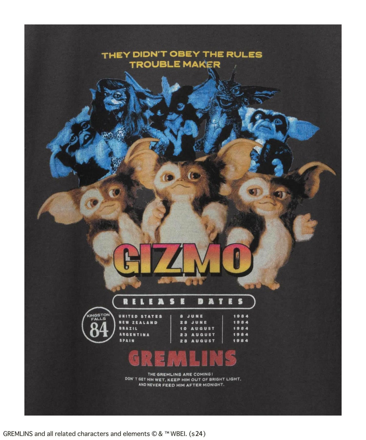 GREMLINS ツアーポスターTシャツ メンズ ネコポス 対応商品