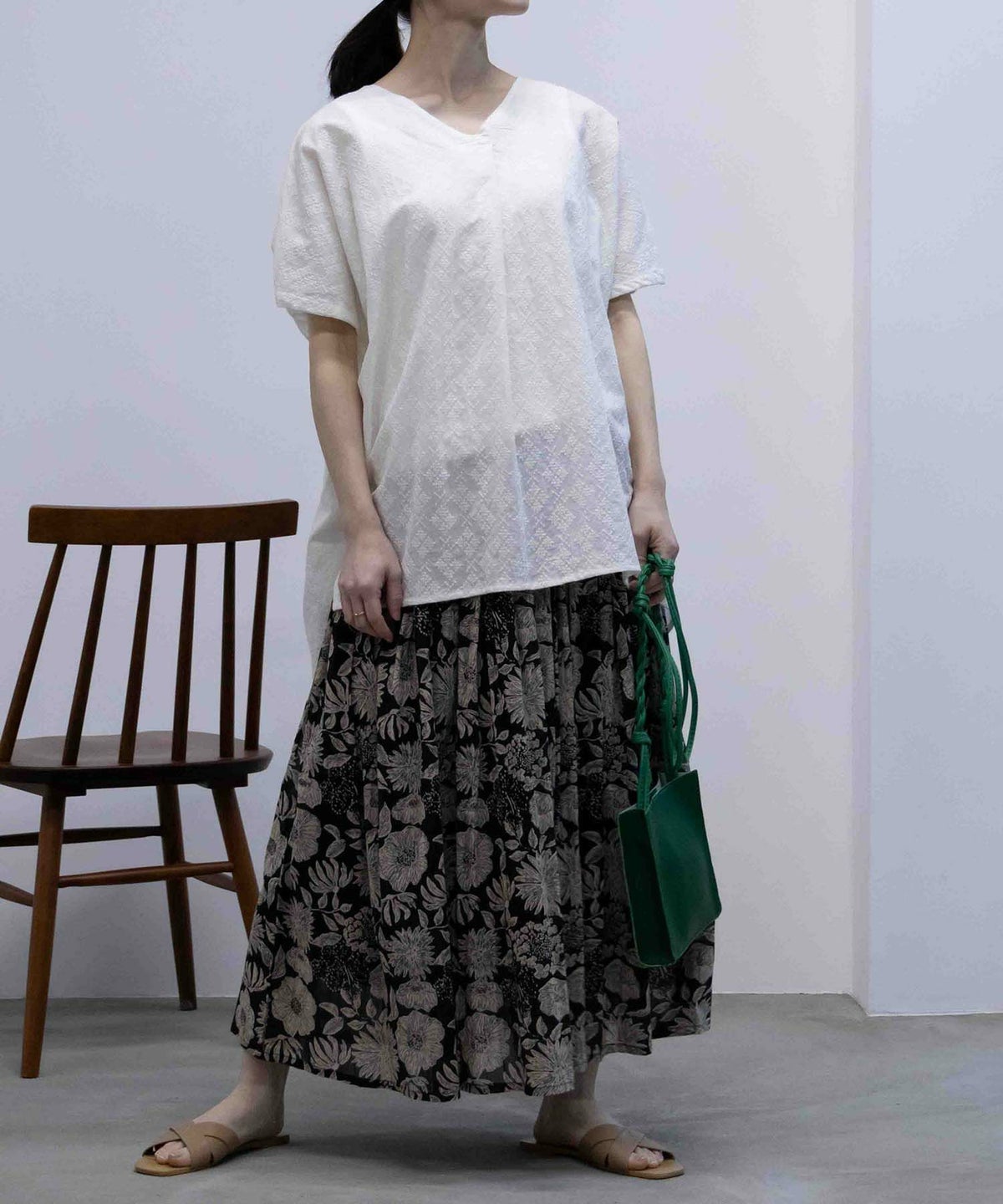 Howdy Marie インドファブリック 刺繍ブラウス レディース