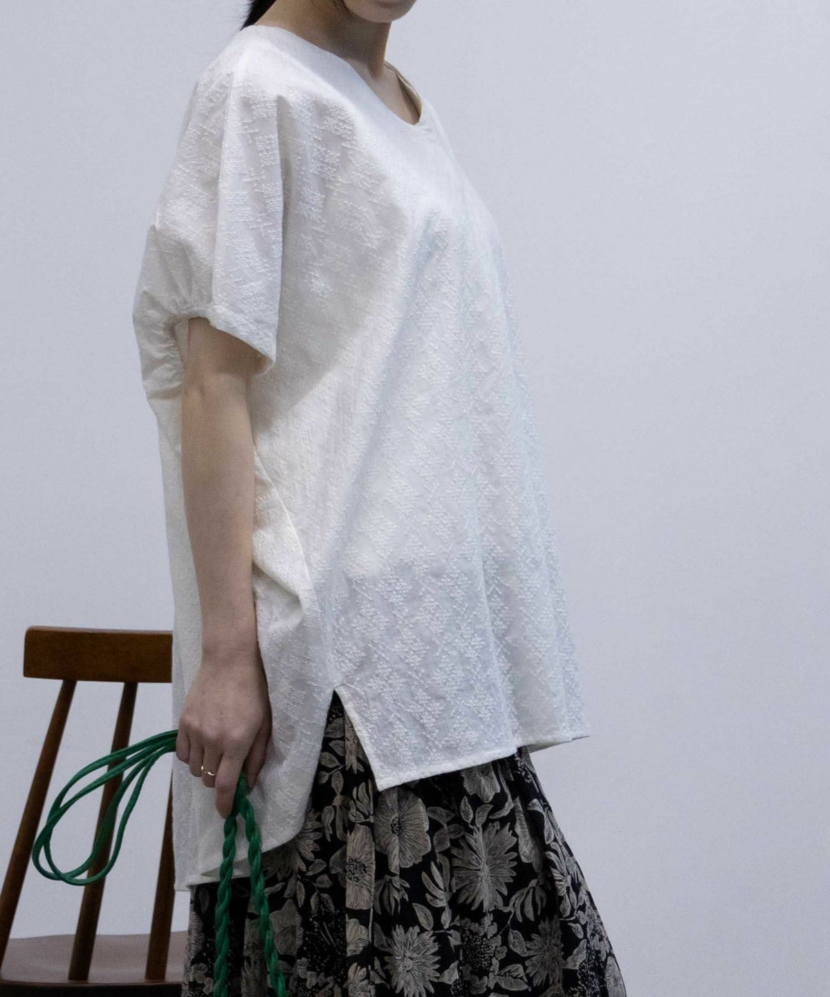 Howdy Marie インドファブリック 刺繍ブラウス レディース