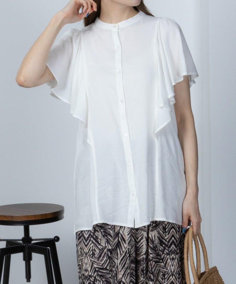 Howdy Marie インドファブリック 袖フレアシャツ レディース商品画像-1