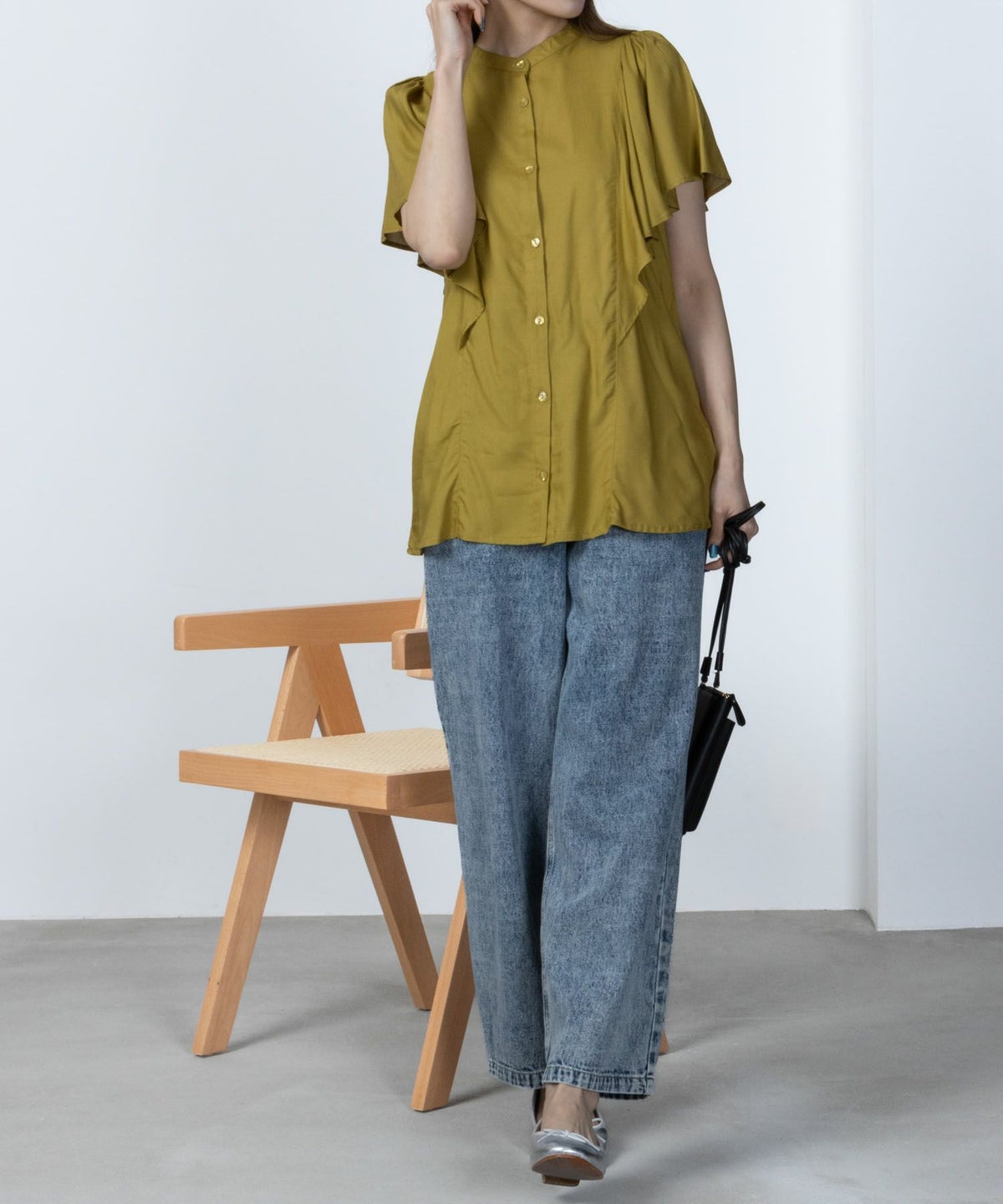 Howdy Marie インドファブリック 袖フレアシャツ レディース