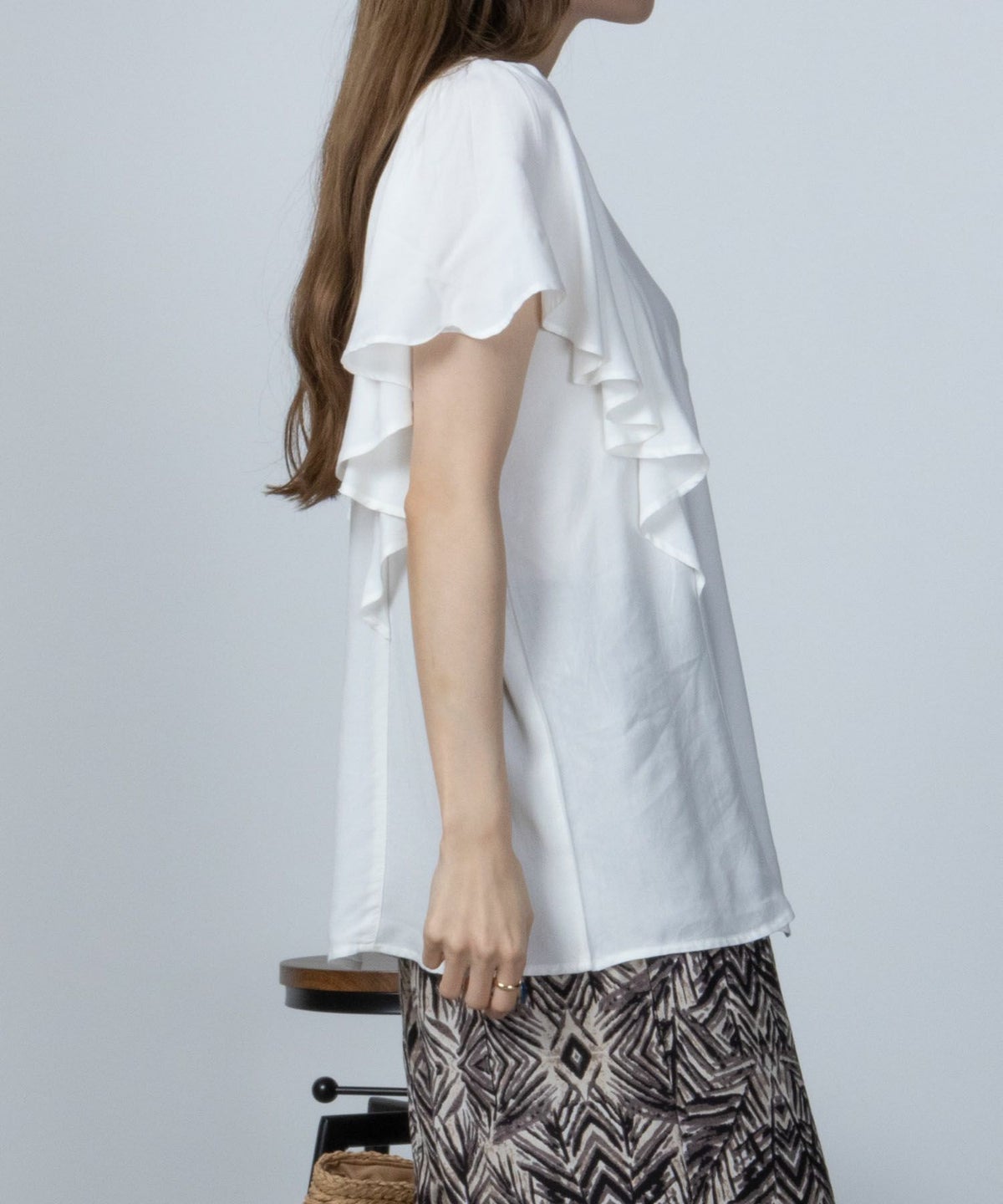 Howdy Marie インドファブリック 袖フレアシャツ レディース