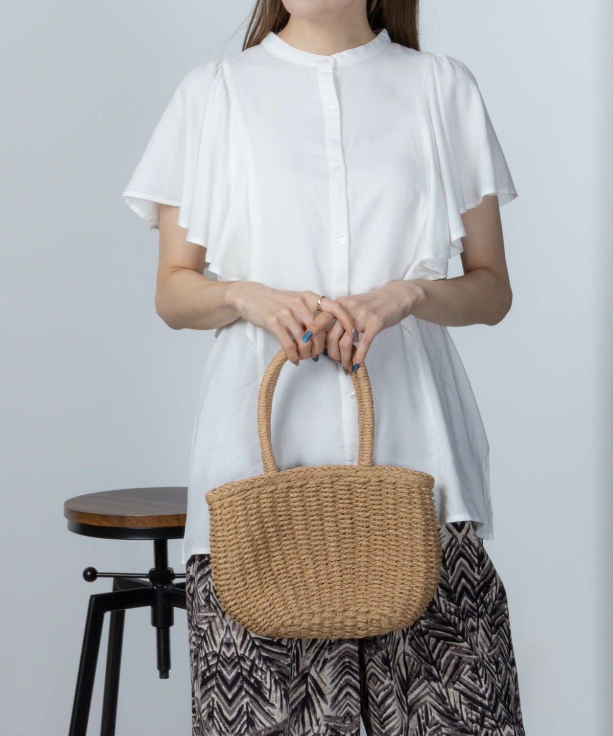 Howdy Marie インドファブリック 袖フレアシャツ レディース