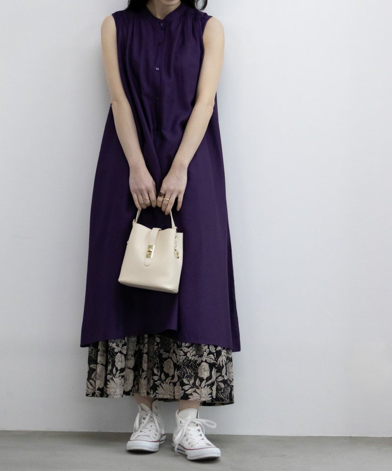 Howdy Marie インドファブリック 肩シャーリングワンピース レディース商品画像-3