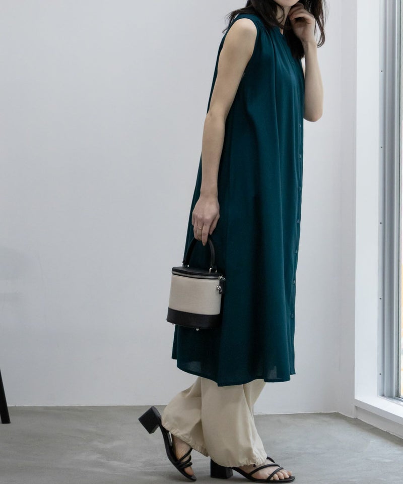 Howdy Marie インドファブリック 肩シャーリングワンピース レディース商品画像-13