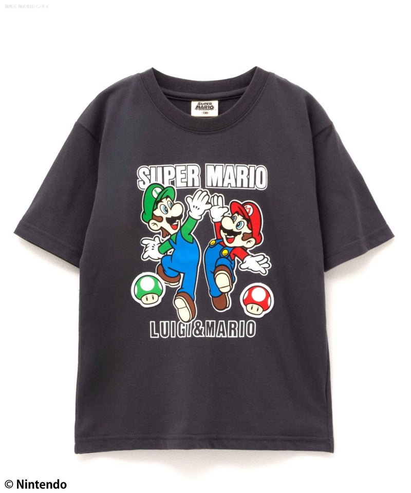 スーパーマリオ プリントTシャツ キッズ メール便 対応商品商品画像-1