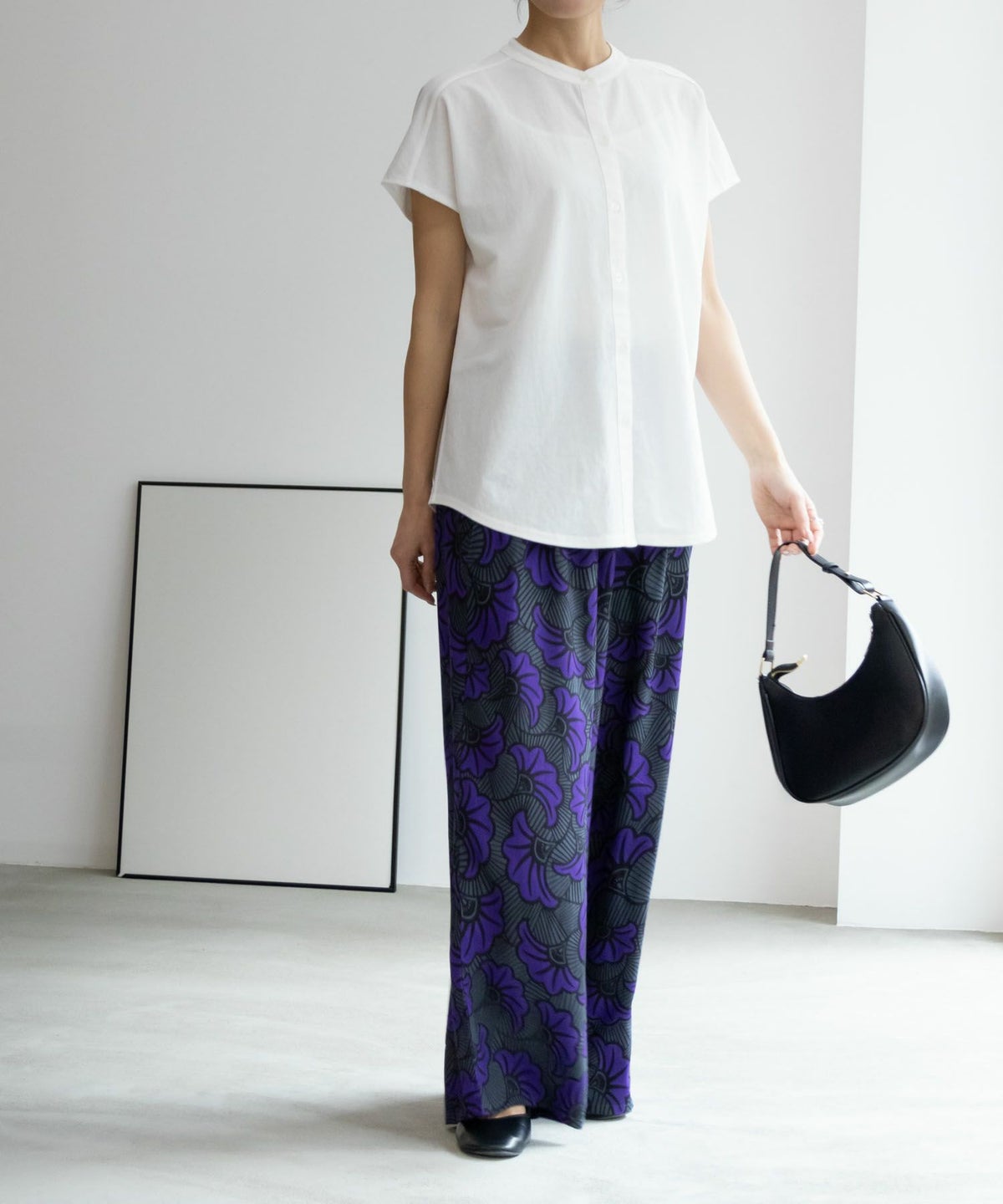 NAVY SARARI 前開きシャツ レディース