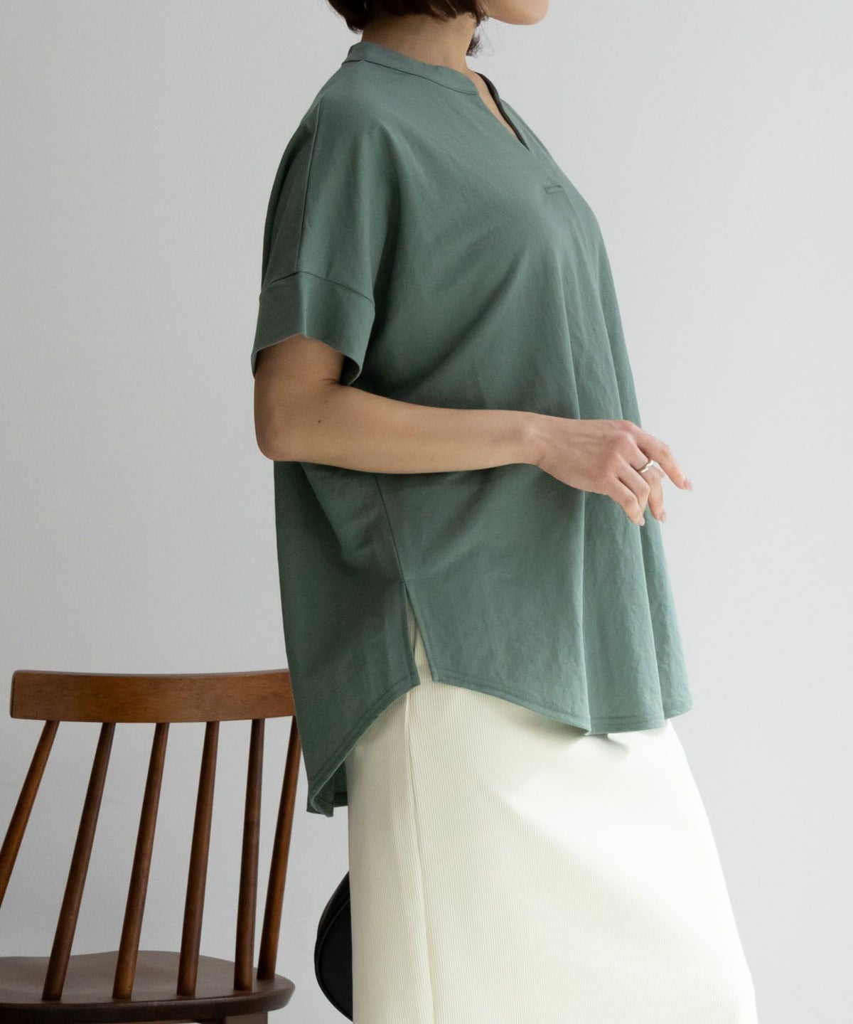 NAVY SARARI スキッパープルオーバー レディース