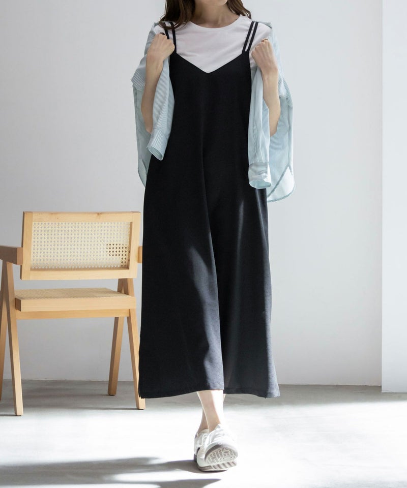 [期間限定価格]NAVY  麻ライクキャミワンピースアンサンブル レディース商品画像-1