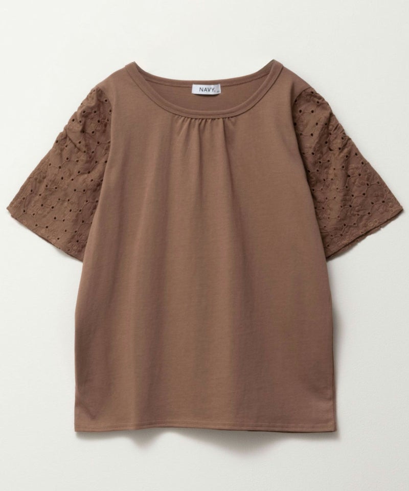 NAVY SARARI 袖レースプルオーバー キッズ メール便 対応商品商品画像-5