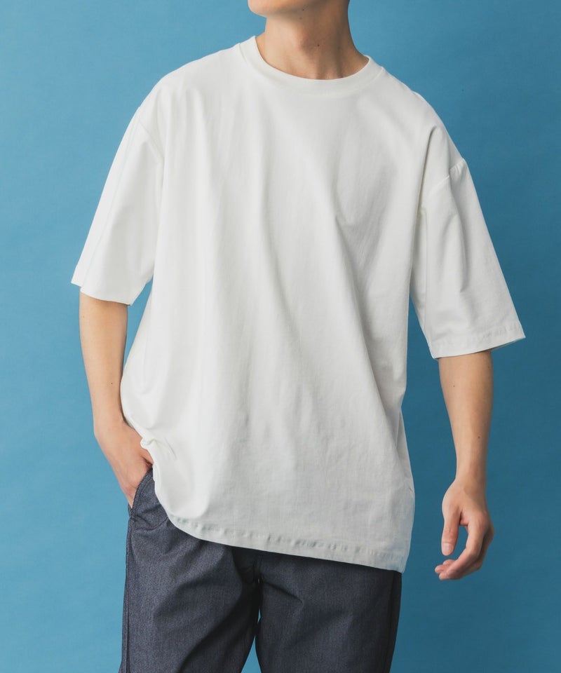 NAVY SARARI 冷感クルーネックTシャツ メンズ商品画像-1