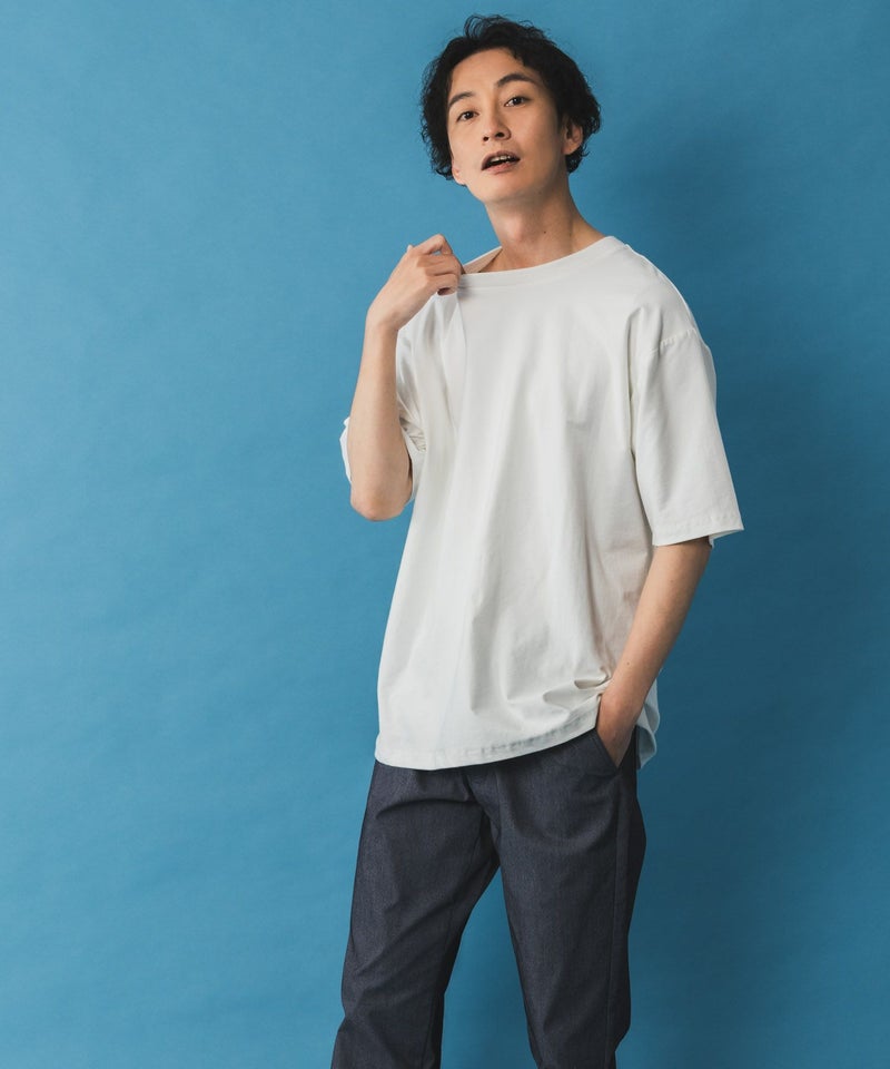 NAVY SARARI 冷感クルーネックTシャツ メンズ商品画像-6