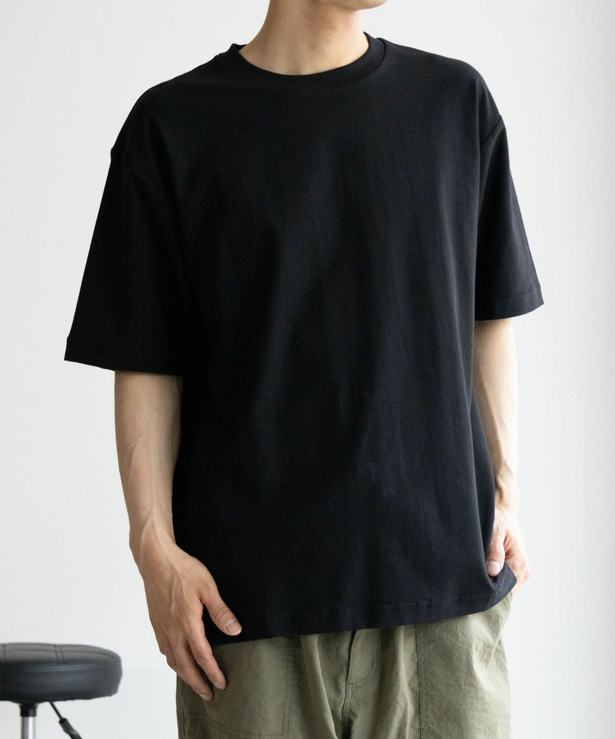 SARARI NAVY 冷感クルーネックTシャツ メンズ