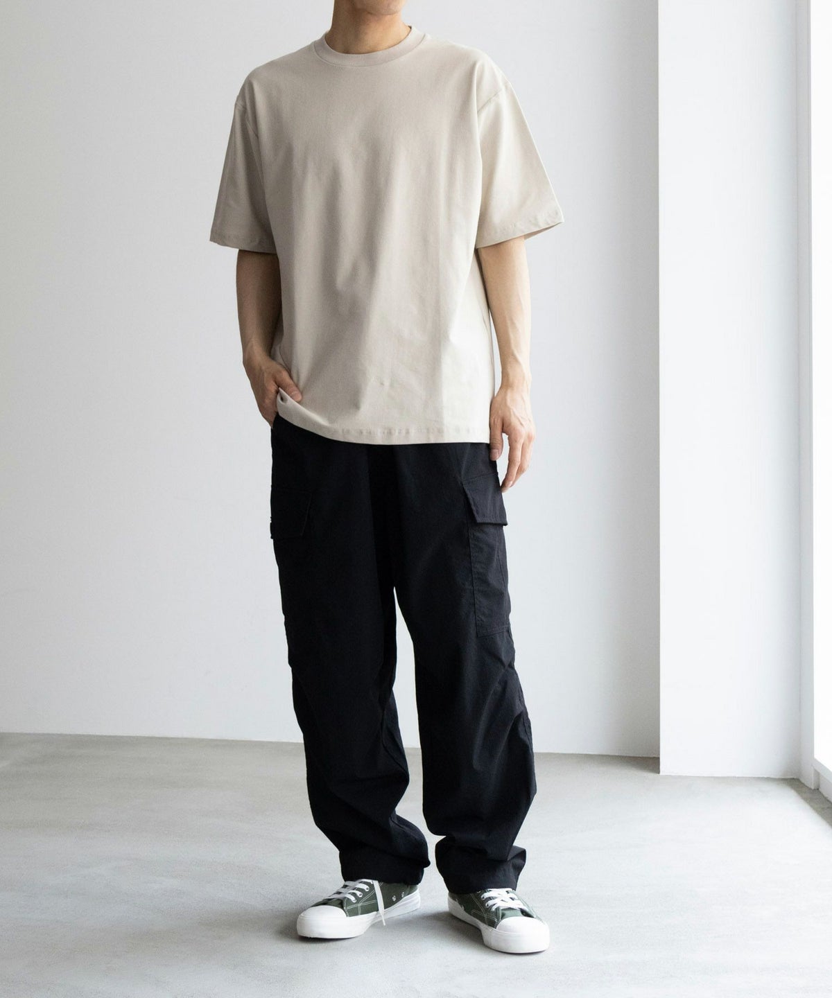 SARARI NAVY 冷感クルーネックTシャツ メンズ