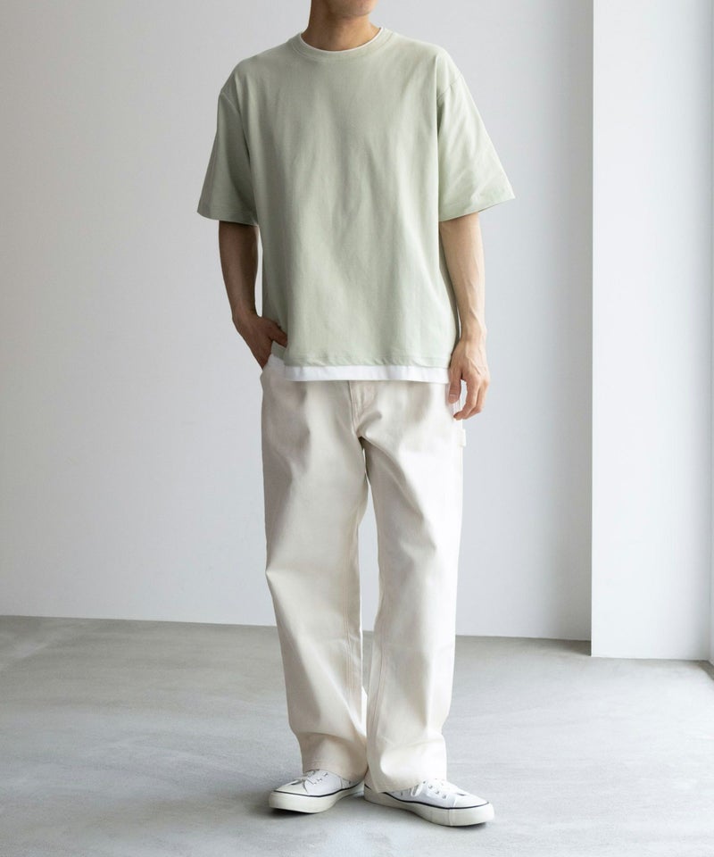 NAVY SARARI  冷感フェイクレイヤードTシャツ メンズ商品画像-17