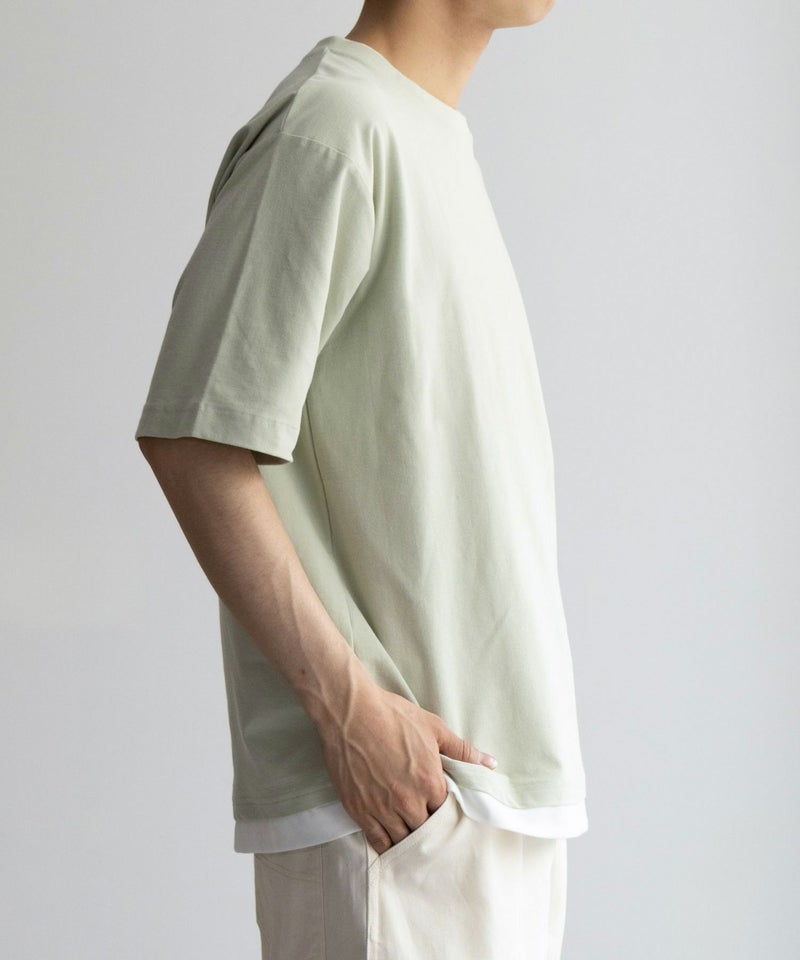 NAVY SARARI 冷感フェイクレイヤードTシャツ メンズ商品画像-20