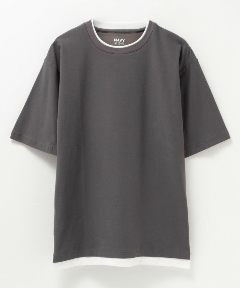 NAVY SARARI 冷感フェイクレイヤードTシャツ メンズ商品画像-31