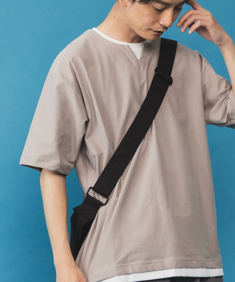 NAVY SARARI 冷感キーネックTシャツ メンズ商品画像-13