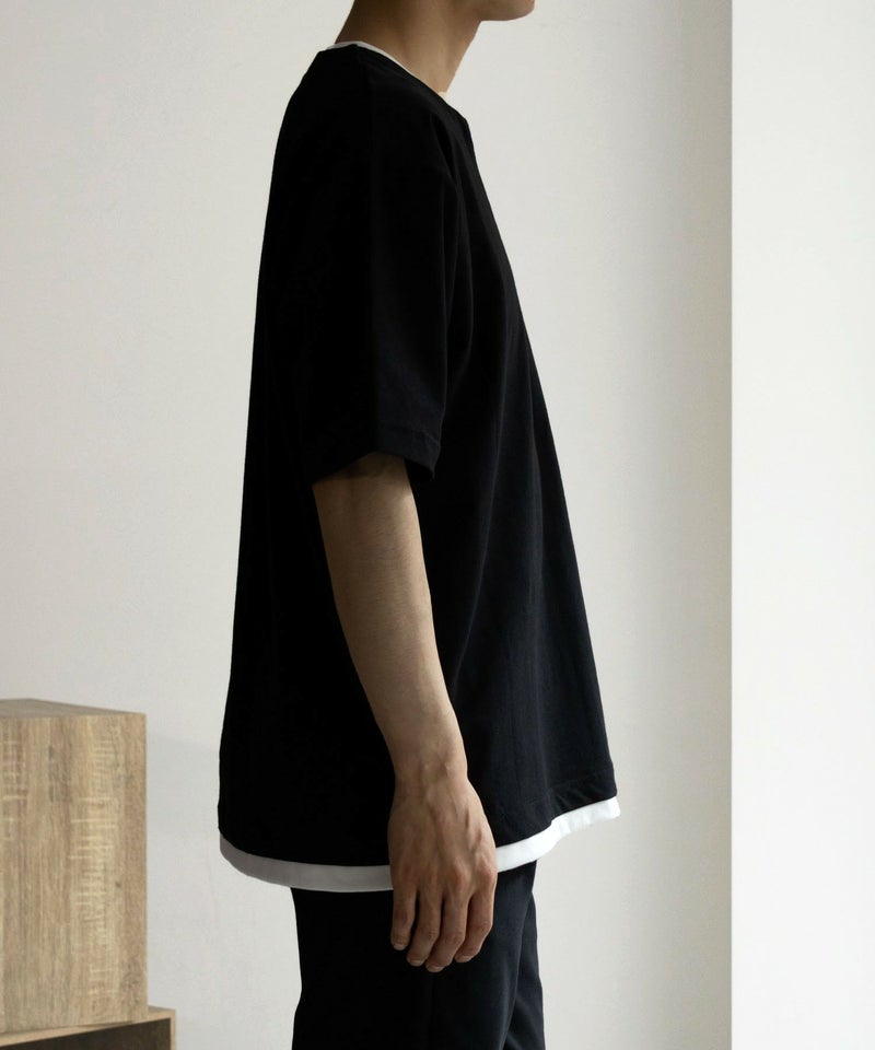 NAVY SARARI 冷感キーネックTシャツ メンズ商品画像-22