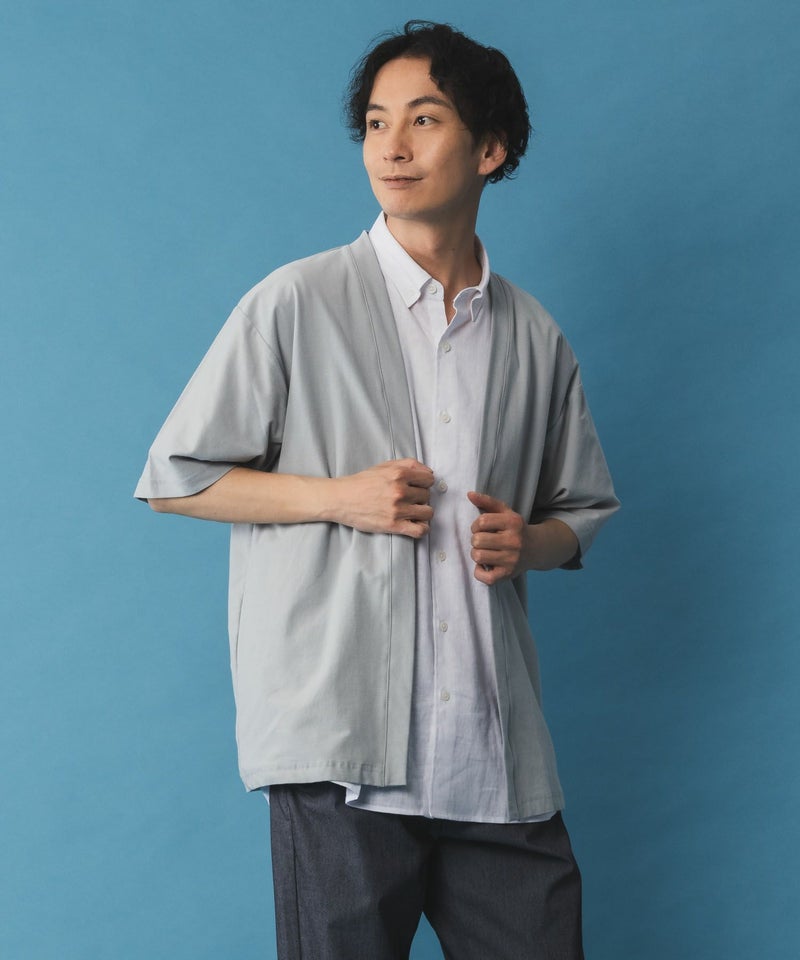 NAVY SARARI  冷感着流しカーディガン メンズ商品画像-2