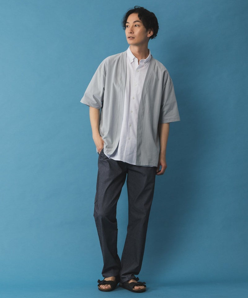 NAVY SARARI  冷感着流しカーディガン メンズ商品画像-4